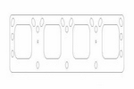 Chrysler/Dodge 426 Hemi V8 .030" MLS Header Gaskets. Pair